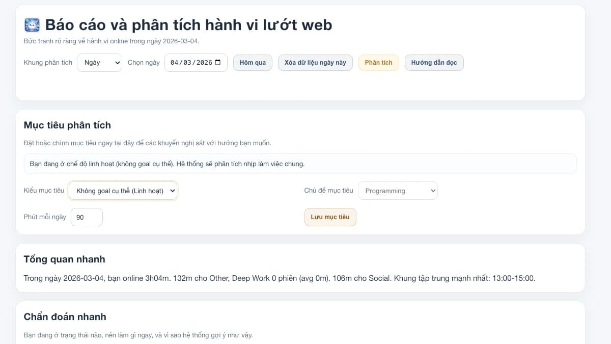 Giao diện chính BrowseMind